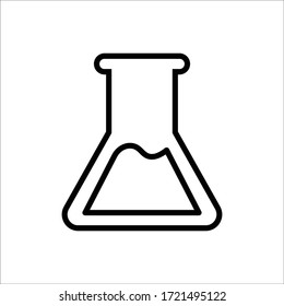 Chemistry with outline icon vector