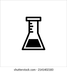 Chemistry With Outline Icon Vector 