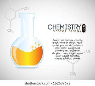 chemistry over gray background vector illustration