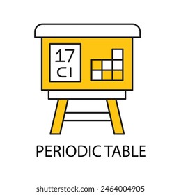 Chemistry Periodic Table Icons: Science, Elements, Table, Chart, Chemical, Education, Learning, Scientific, Periodic Table.