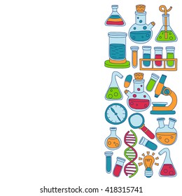 Chemistry Pharmacology Natural sciences Vector doodle set