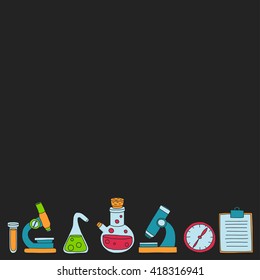 Chemistry Pharmacology Natural sciences Vector doodle set