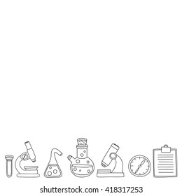 Chemistry Pharmacology Natural sciences Vector doodle set