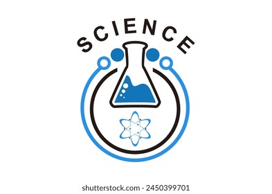 Química física ciencia, diseño de Vector logo