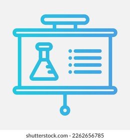 Icono de presentación de química en estilo de degradado, uso para presentación de aplicaciones móviles del sitio web