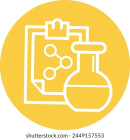 Chemistry Report vector Solid Icon Design illustration