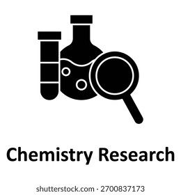 Icono del Vector de la investigación de la química que puede modificar o editar fácilmente
