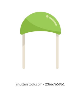 Chemistry resistor icon flat vector. Electronic chip. Electric circuit isolated