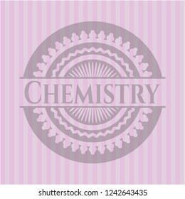 Chemistry retro pink emblem