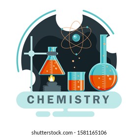 chemistry science education concept vector illustration