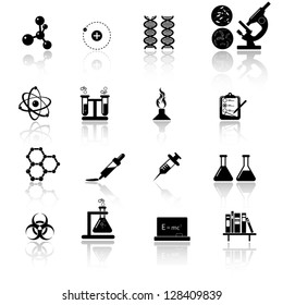 Chemistry and science icon set