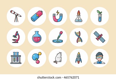 Chemistry and science icons set,eps10