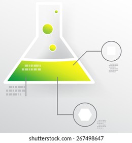 Chemistry science lab tube vector illustration.