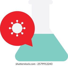 Chemistry Science Laboratory Icon Vector Flat Illustration