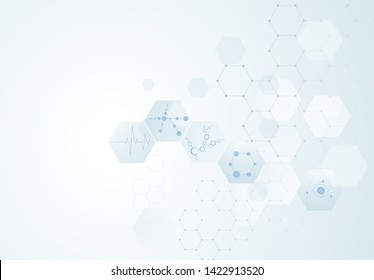 chemistry science molecular structure polygonal background illustration