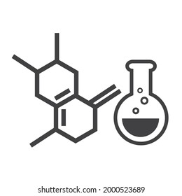 Chemistry and science vector design concept icon on white background