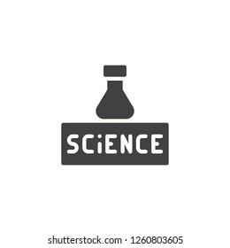Chemistry Science vector icon. filled flat sign for mobile concept and web design. Chemical flask simple solid icon. Symbol, logo illustration. Pixel perfect vector graphics