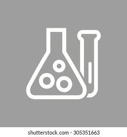 Chemistry, scientific, analysis, chemical reaction icon vector image. Can also be used for education, academics and science. Suitable for use on web apps, mobile apps, and print media.