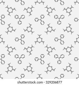 Chemistry seamless pattern - vector science background or texture made with abstract formulas