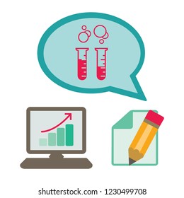 Chemistry sign icon. Lab icon.