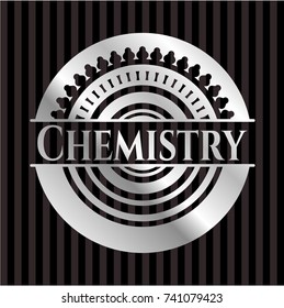 Chemistry silvery emblem or badge