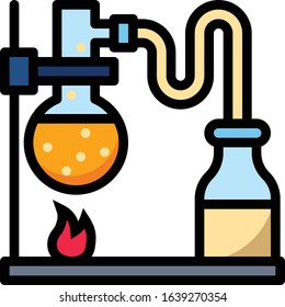 Chemistry - Study subject icon set. High quality filled outline vector illustration for website and mobile application.