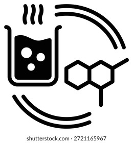 Ilustração do vetor da linha do ícone da química