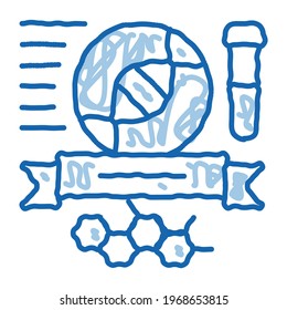 Chemistry Subjects Graduation sketch icon vector. Hand drawn blue doodle line art Chemistry Subjects Graduation sign. isolated symbol illustration