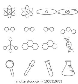 Chemistry symbols. Vector
