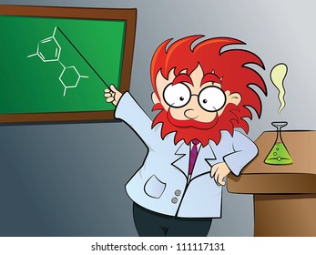 Chemistry teacher in class