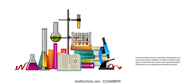 Chemistry. Template for for your design - banners, posters, placards, brochures, flyers etc. Eps10 vector set.