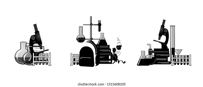 Chemistry. Template for for your design - banners, posters, placards, brochures, flyers etc. Eps10 vector set.