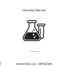 Chemistry Test icon vector illustration graphic on background