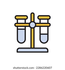 Chemistry Test Tube Icon Vector Illustration