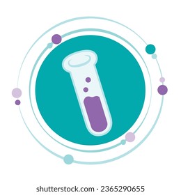 Chemistry test tube science vector illustration graphic icon
