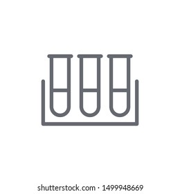 Chemistry tubes icon isolated on white background. Education symbol modern, simple, vector, icon for website design, mobile app, ui. Vector Illustration