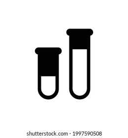 Icono vectorial de tubos de química, aislado en fondo blanco