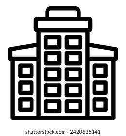 Chemistry university building icon outline vector. Experiment research lab. Tech expert