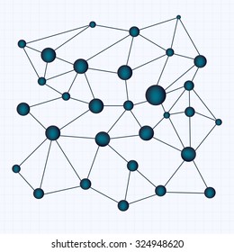 Chemistry vector background illustrating crystal lattice
