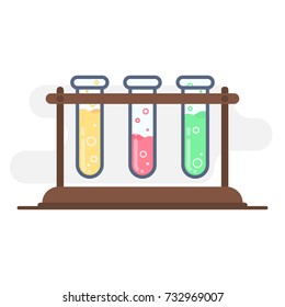 Chemistry vector flat illustration.