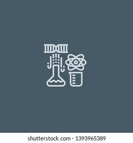 Chemistry vector icon. Chemistry concept stroke symbol design. Thin graphic elements vector illustration, outline pattern for your web site design, logo, UI. EPS 10.