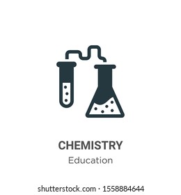 Chemistry vector icon on white background. Flat vector chemistry icon symbol sign from modern education collection for mobile concept and web apps design.