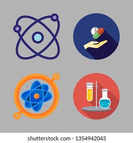 chemistry vector icon set