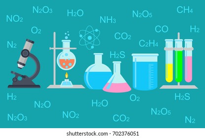 Chemistry. Vector illustration.