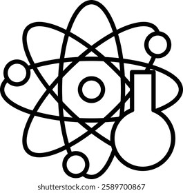 Chemistry Vector Line Icon Design