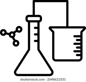 Chemistry Vector Line Icon Design