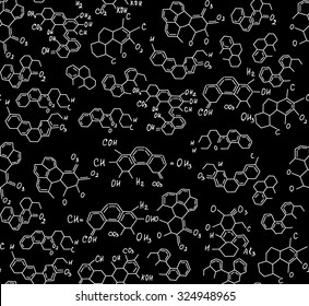 Chemistry Vector Seamless Texture Formulas Chemical Stock Vector ...