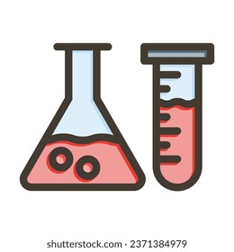 Chemistry Vector Thick Line Filled Colors Icon For Personal And Commercial Use.
