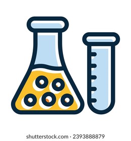 Chemistry Vector Thick Line Filled Dark Colors Icons For Personal And Commercial Use.
