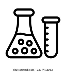 Chemistry Vector Thick Line Icon For Personal And Commercial Use.
